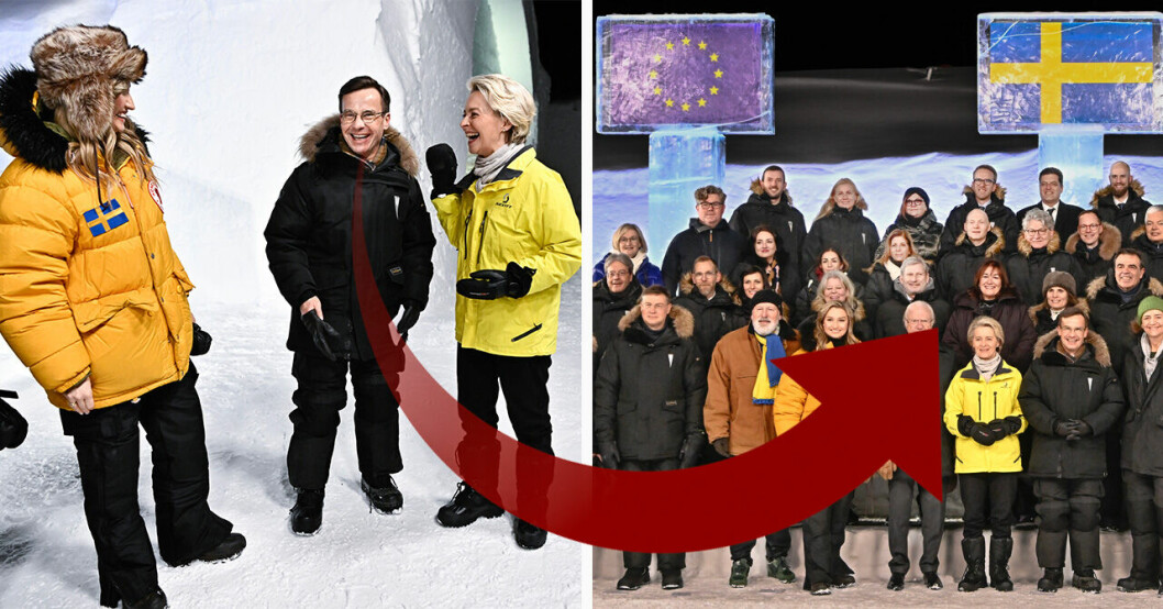Ebba Busch, Ulf Kristersson, Ursula von der Leyen.