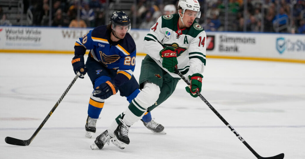 Minnesota Joel Eriksson Ek gjorde ett mål och två assist när Minnesota besegrade St Louis med 8–5 i nattens NHL-ishockey. Svenskar bakom Minnesotas målfest