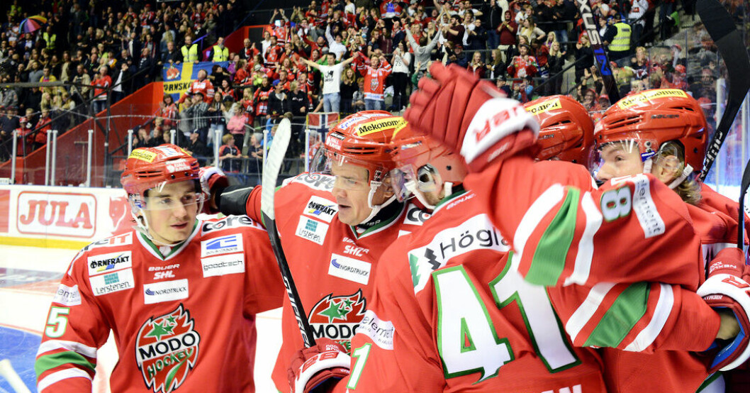Modo har 3–1 i matcher i finalen mot Djurgården. Seger på onsdagen och klubben kan fira att SHL-kontraktet är klart för nästa säsong. Arkivbild. Modo nära SHL – och miljonregn: "Stora pengar"