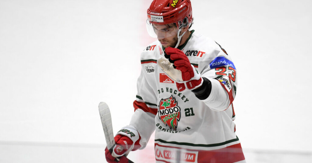 Modos Josh Dickinson visade vägen. Arkivbild. Modo klart för final – körde över Mora