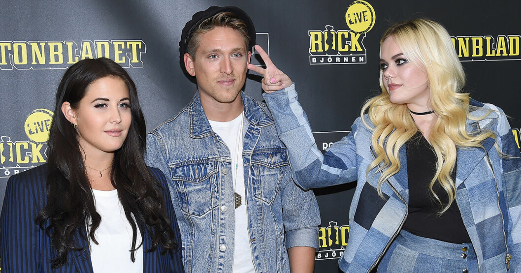 Molly Sanden, Danny Saucedo och Little Jinder på Rockbjörnen 2016.
