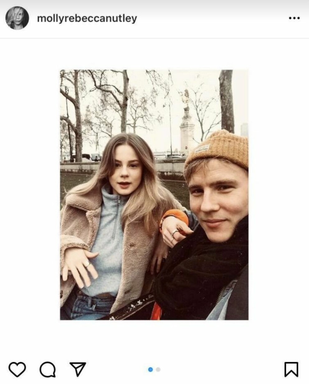 Molly och André. Molly Nutley och pojkvännen André