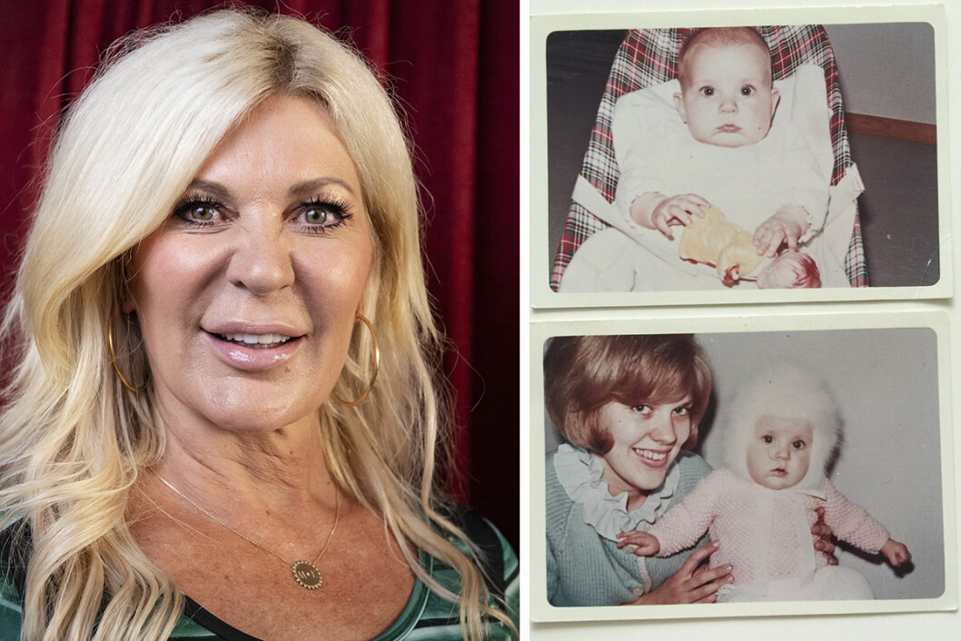 Hollywood-frun Maria Montazami som bebis. Maria Montazami dag och när hon var liten bebis.