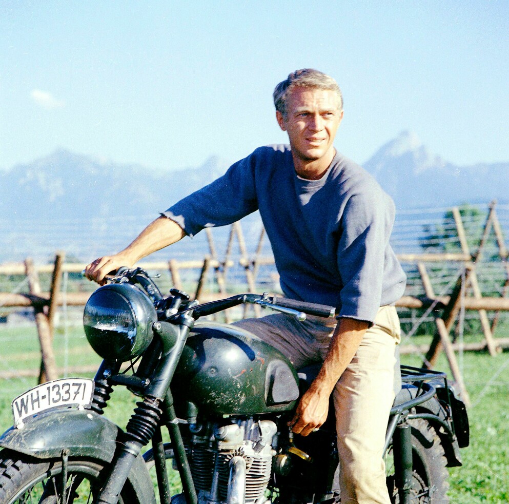 Steve McQueen i filmklassikern Den stora flykten från 1963. Steve McQueen