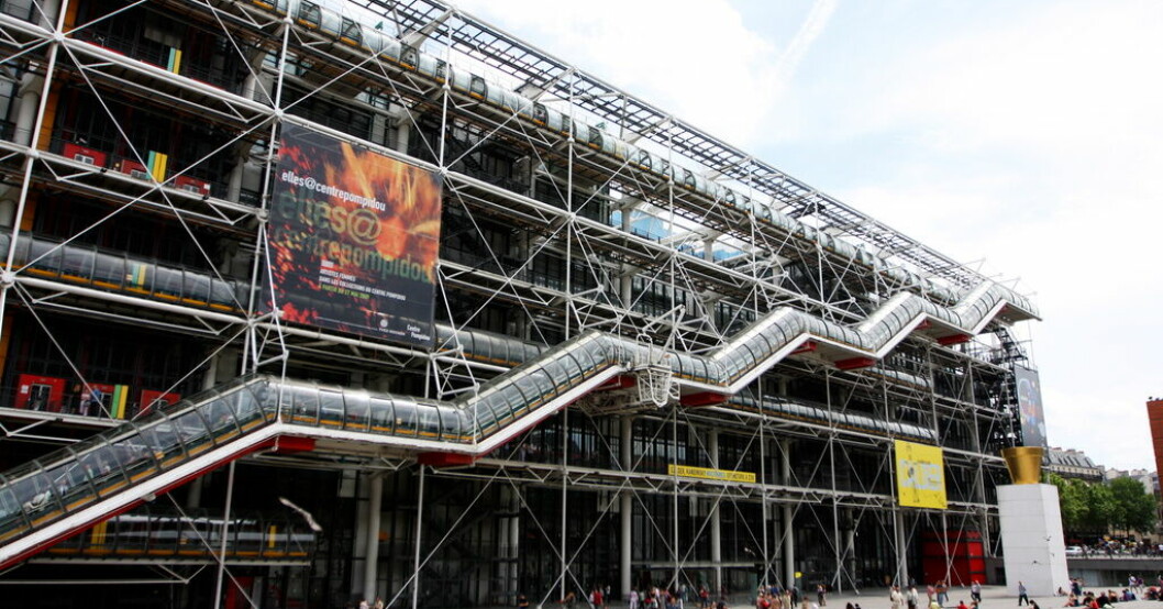 Museet Centre Pompidou stänger för renovering i fem år. Arkivbild. Centre Pompidou stänger i fem år