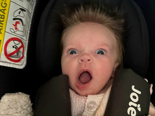 Folk stoppar familjen på stan och frågar om Arlas hår.
