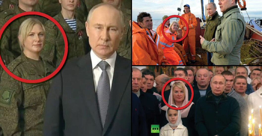Mystiska kvinnan dyker upp på Putins bilder – teorin bakom