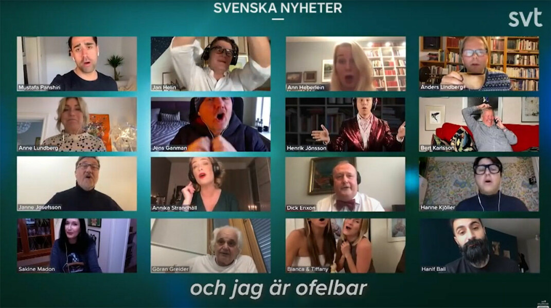 Några av deltagarna i musikvideon.