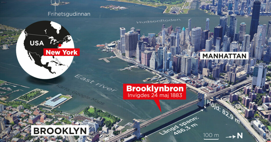När bron invigdes 24 maj 1883 var den med sitt 486 meter långa huvudspann världens längsta hängbro. Legendarisk bro i New York fyller 140 år
