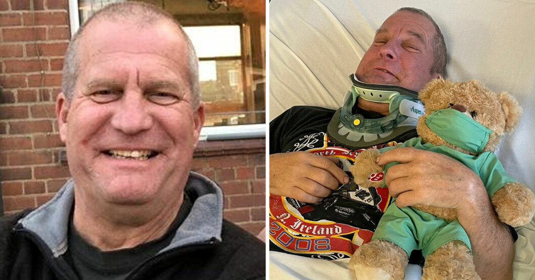 Neil, 57, halkade på väg hem från puben – och blev förlamad