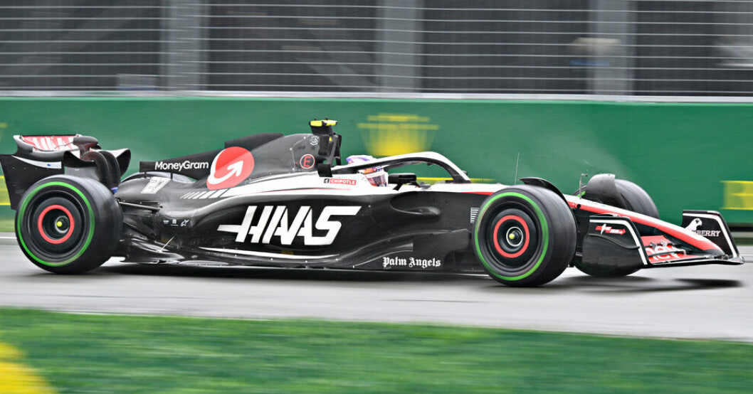 Nico Hülkenberg var näst snabbast, men straffades. Haas nära start i första ledet