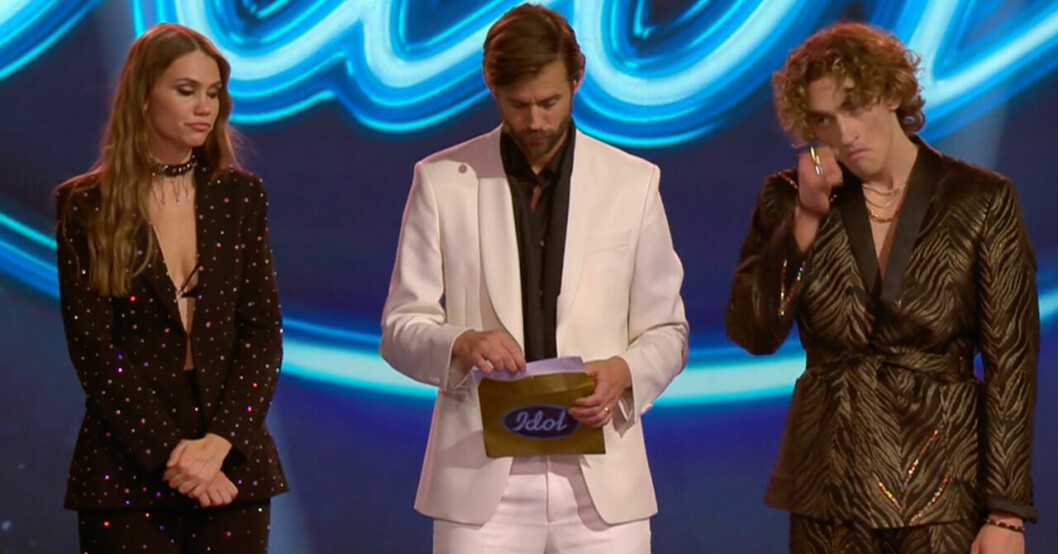 Nike Sellmar, Pär Lernström och Albin Tingwall. Nike Sellmar, Pär Lernström och Albin Tingwall under Idolfinalen