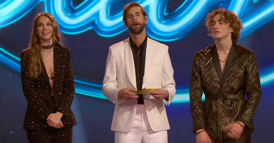 Nike Sellmar, Pär Lernström och Albin Tingwall. Nike Sellmar, Pär Lernström och Albin Tingwall under finalen av Idol