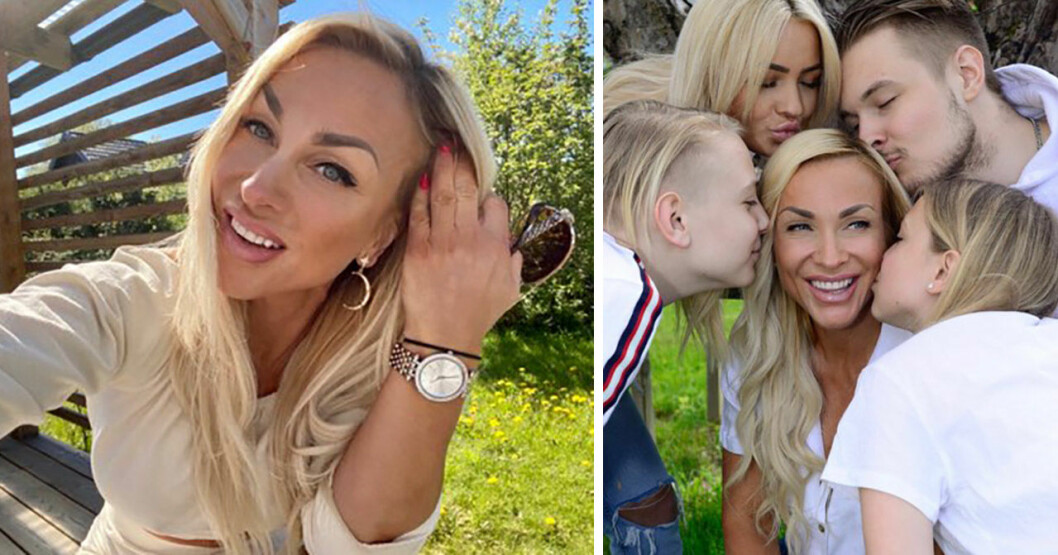 Nina Ekstrand med familjen. <strong>Foto: Privat.</strong> Robinson-Nina Ekstrand med familjen.