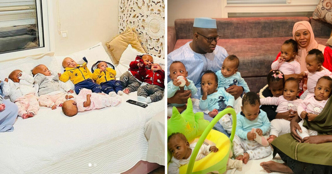Halima Cissé, 27, födde nio barn samtidigt
