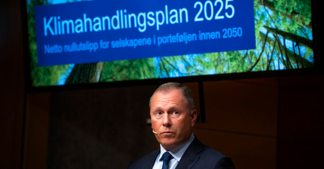 Norge, här i form av oljefondschef Nicolai Tangen, säger att de investerar fossilpengarna grönt. Arkivbild. Olja och gas biljonbonanza för norska staten