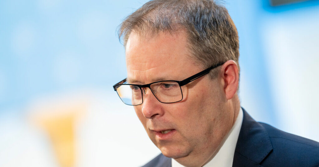 Norges försvarsminister Bjørn Arild Gram. Arkivbild. Norge ger åtta Leopard 2-vagnar till Ukraina