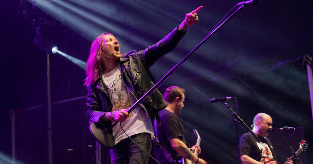 Norska Kvelertak med sångaren Ivar Nikolaisen uppträder på Sweden Rock festival. I höst kommer de tillbaka till Sverige. Arkivbild. Norska rockbandet Kvelertak till Sverige