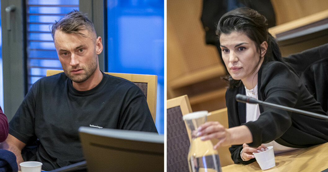 Petter och Aylar i rätten. Petter Northug och Aylar Lie i rätten