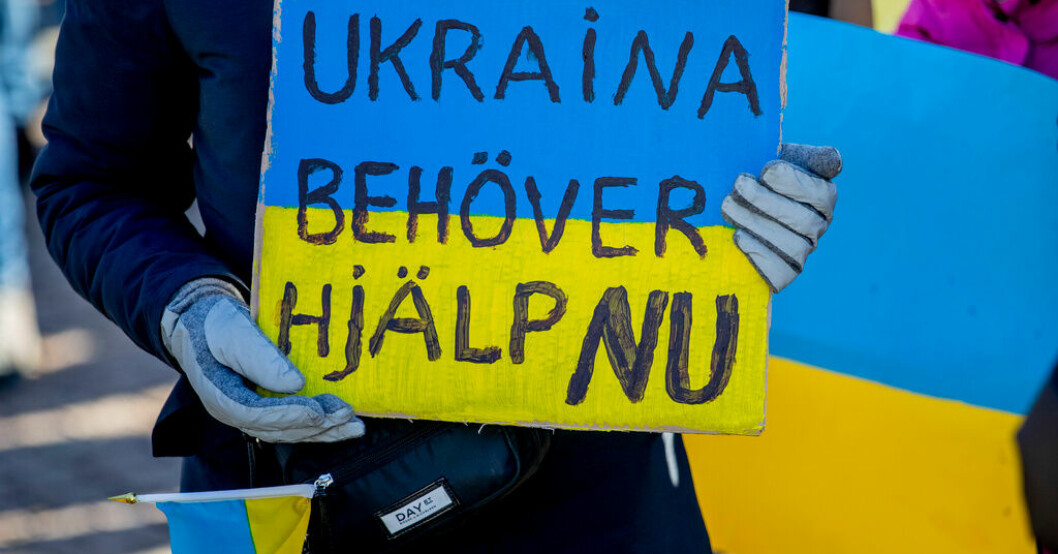 Ökningen förklaras framför allt av svenskarnas engagemang för Ukraina. Arkivbild. Kriget i Ukraina fick fart på svenskt givande