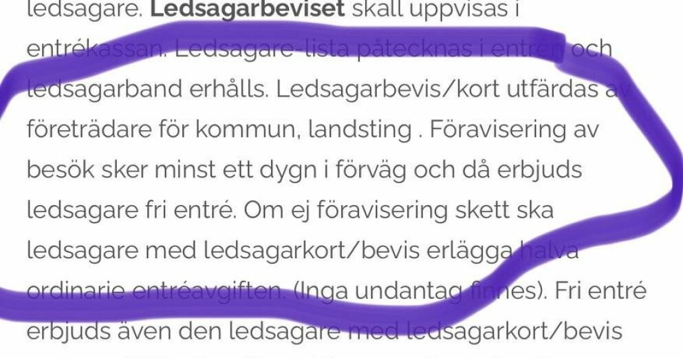 När Tina Cangemark skulle föravisera besöket gjorde hon det på Ölands djurparks messenger. När de skulle gå in fick hon veta att man var tvungen att avisera via mejl eller telefon, vilket till en början inte stod på hemsidan. Ölands djurparks hemsida