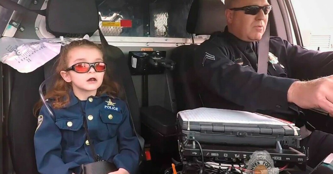 Olivia Gant fick följa med polisen i Denver som en del av hennes bucket-list. Olivia Gant