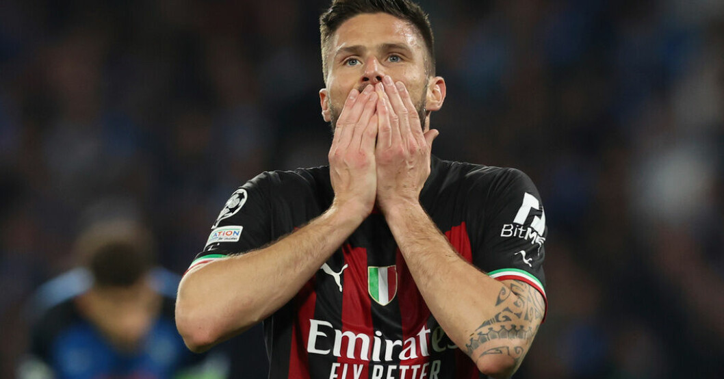 Olivier Giroud gjorde Milans mål i 1–1-mötet med Napoli, vackert framspelad av Rafael Leão. Segern tog Milan vidare till Champions League-semifinal med totalt 2–1. Dansande Leão bakom Milans CL-avancemang