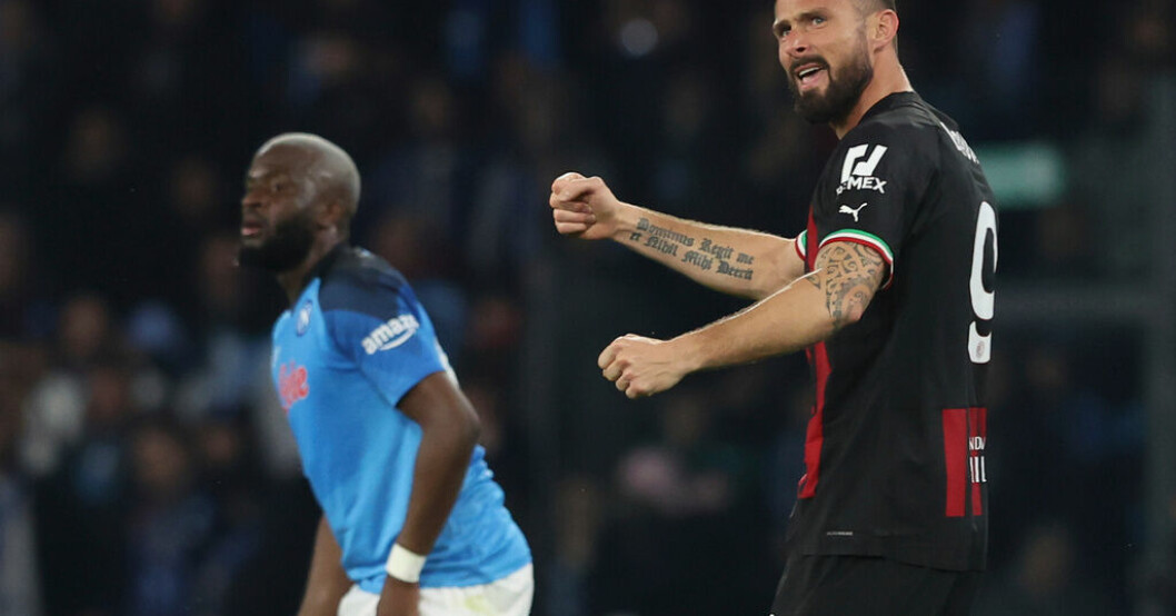 Olivier Giroud gjorde Milans mål när klubben slog ut Napoli i kvartsfinalen i Champions League. Nu har han förlängt kontraktet över nästa säsong. Giroud förlänger kontraktet med Milan