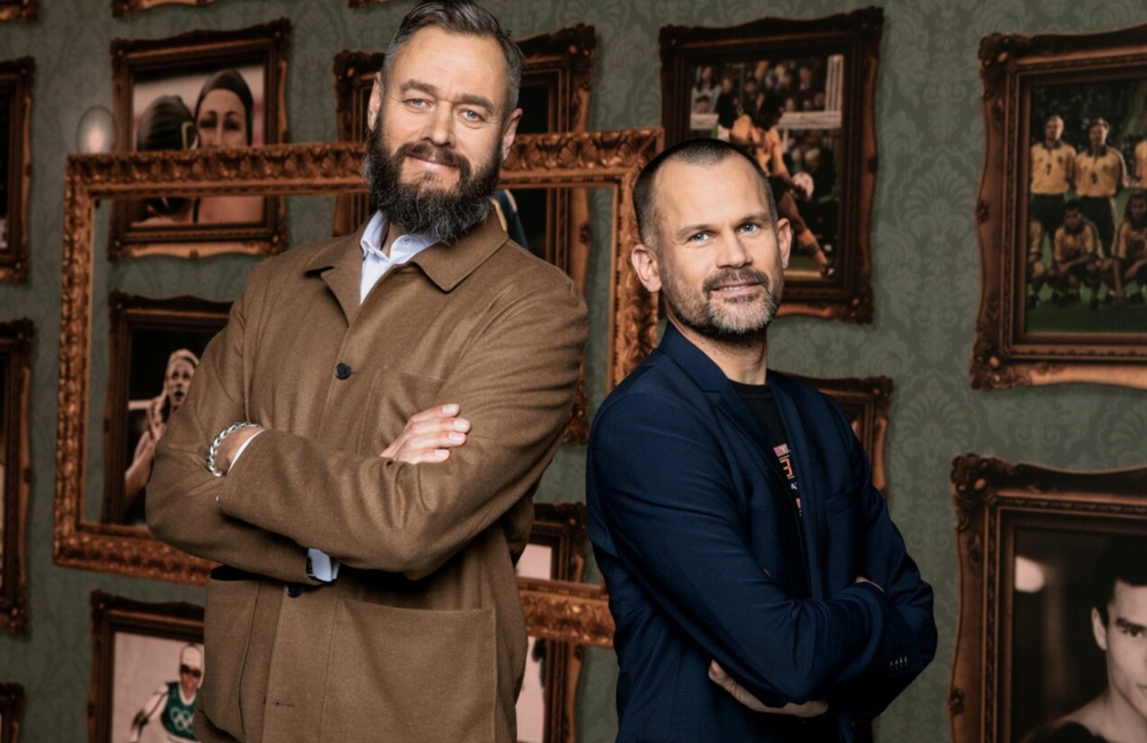 Olof Lundh och Stefan Holm. Olof Lundh och Stefan Holm