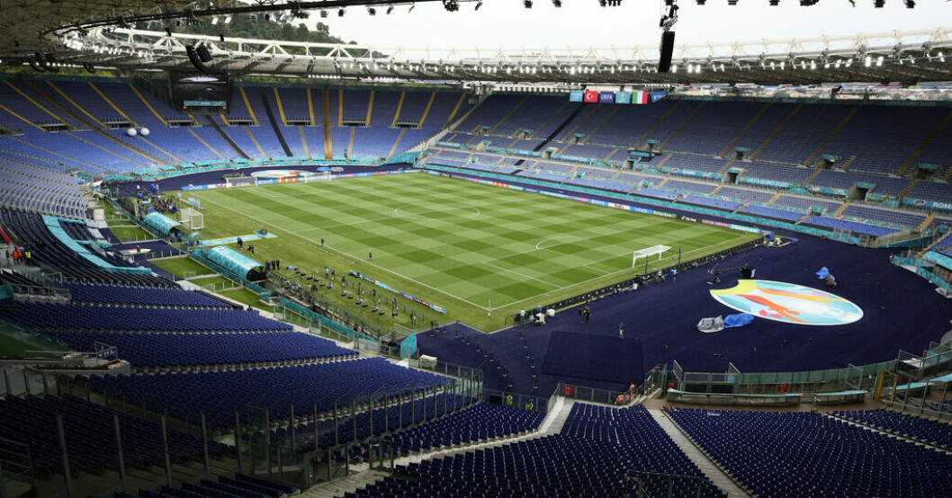 Olympiastadion i Rom kan bli en av arenorna i EM 2032. Arkivbild. Tre arrangörer slåss om två fotbolls-EM