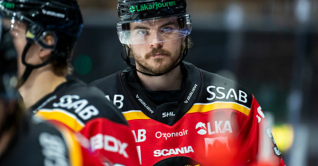 Oscar Engsund, här i Luleås dress, avgjorde Tre Kronors möte med Danmark. Arkivbild. Engsund sänkte Danmark – första målet i Tre Kronor