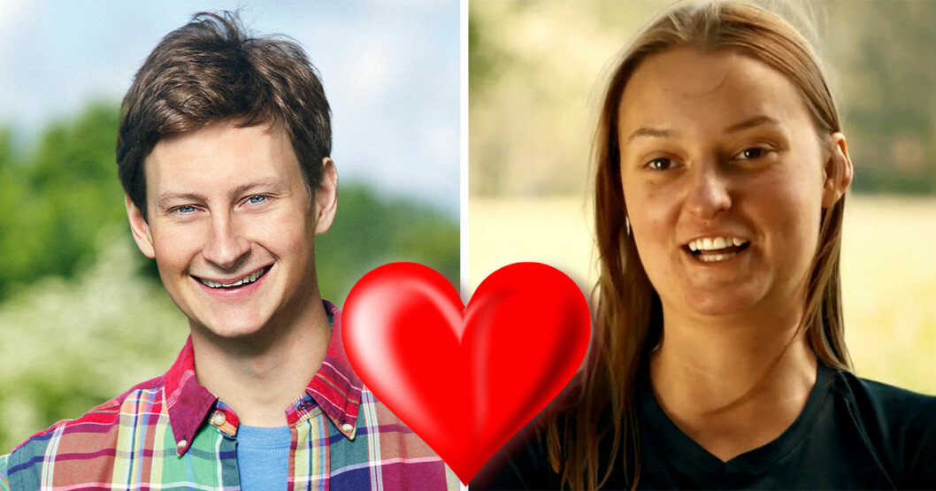 Oscar och Cissi. <strong>Foto: TV4.</strong> Oscar Fjärrstrand och Cecilia ”Cissi” Pettersson blev ett par i Bonde söker fru.