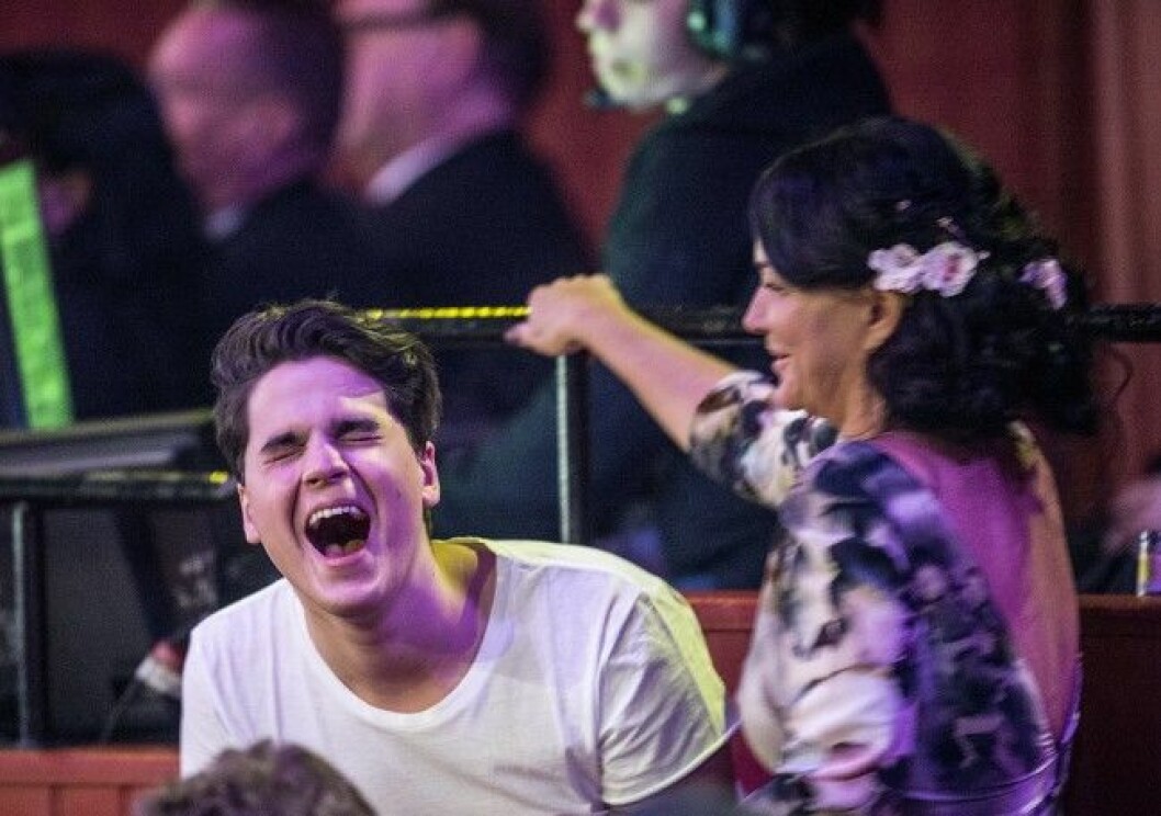 Oscar Zia och Sofia Wistam hade kul på QX Gaygala tidigare i februari. Oscar Zia och Sofia Wistam hade kul på QX Gaygala tidigare i februari.