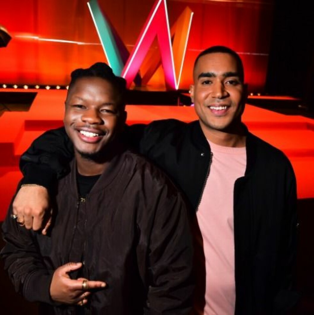Grabbarna taggade inför Mello! FOTO: Jonas Ekströmer/TT OVÖ i Melodifestivalen 2020