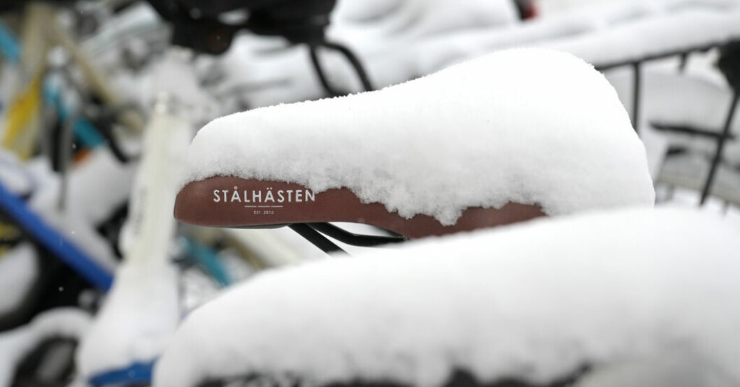På måndagskvällen vänder snöfallet återigen söderut. Arkivbild. Solig tisdag väntas i stora delar av landet