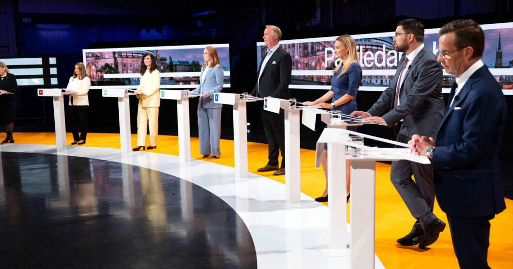 Partiledardebatten i SVT:s Agenda ställs in.