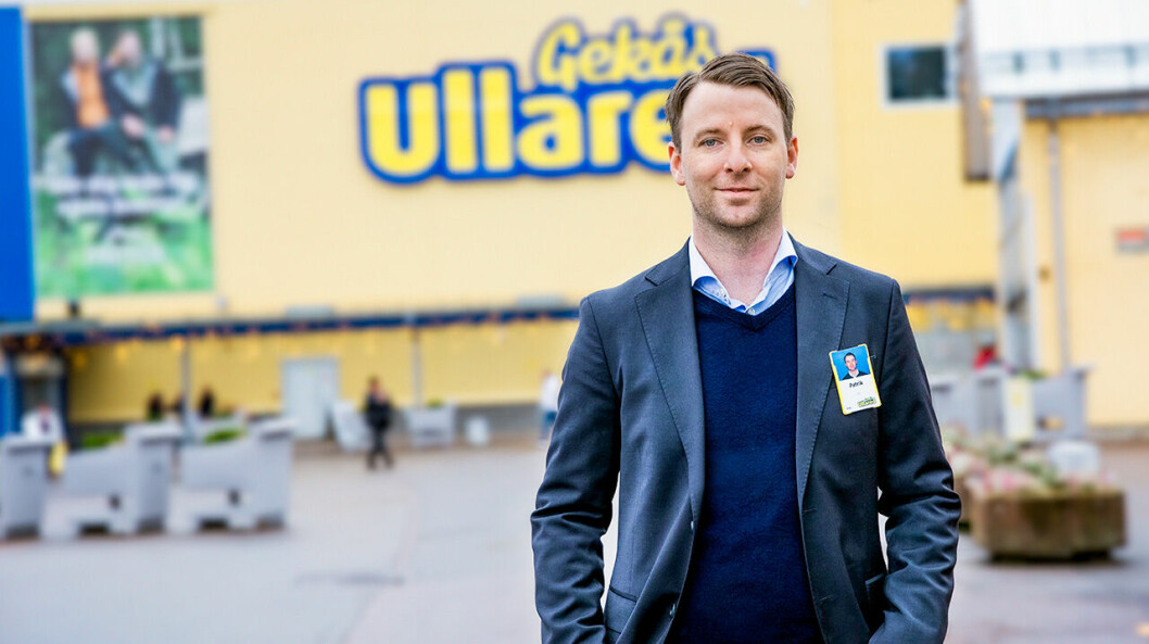 Gekås vd Patrik Levin säger att det går väldigt bra nu för Gekås. Gekås vd Patrik Levin står framför Gekåsvaruhuset i kavaj, skjorta och tröja.