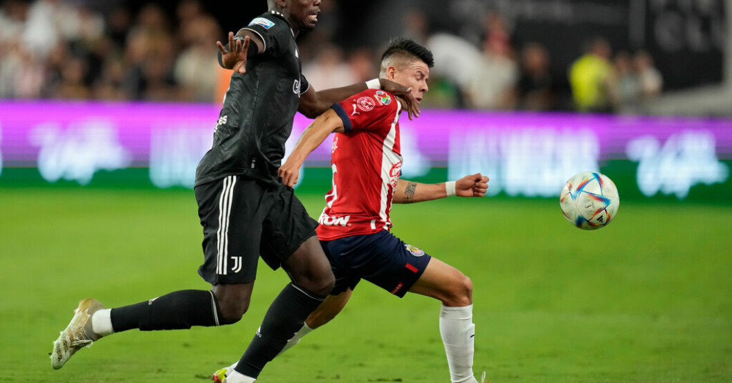 Paul Pogba petas i Europa League-matchen mot Freiburg. Arkivbild. Juventus petar Pogba av disciplinära skäl
