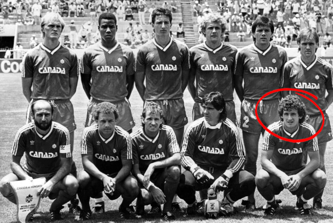 Kanadas lagfoto inför en match i VM 1986 i Mexiko.