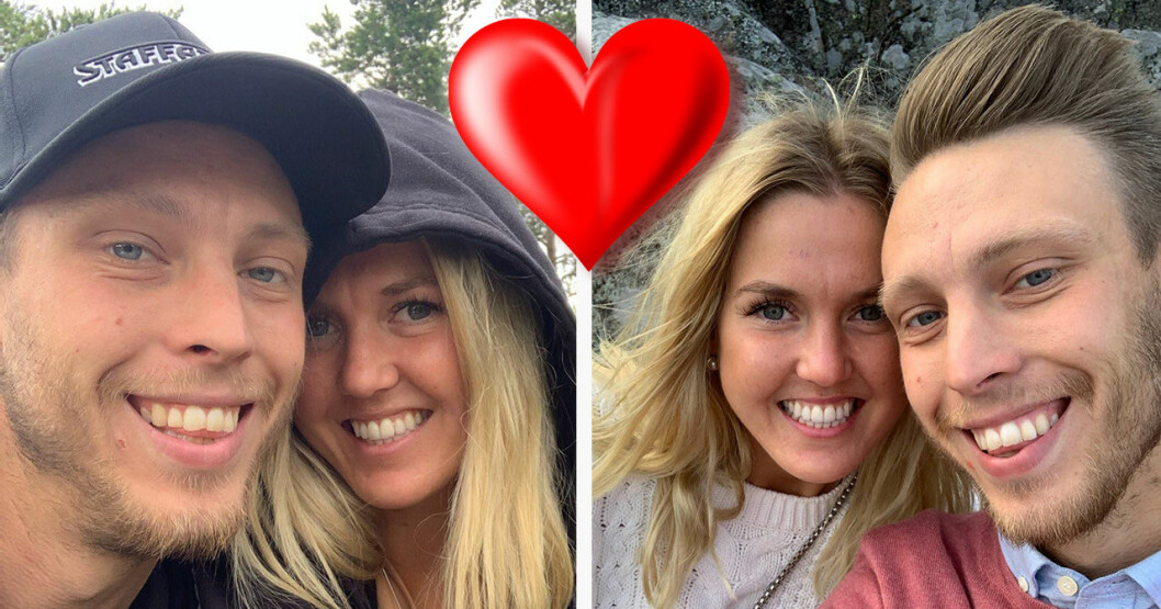 Pelle och Karin visar sin kärlek även efter programmet. <strong>Foto: Privat.</strong> Pelle Hansson Ed och Karin Nordström i Bonde söker fru 2019.