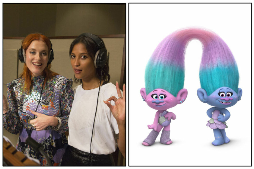 Caroline Hjelt och Aino Jawo gör rösterna till Satin and Chenille i filmen Trolls.