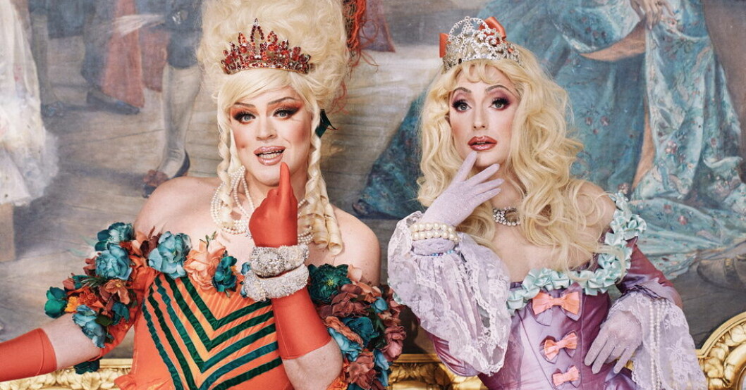 Per Öhagen/Tjorven och Razmus Nyström/Lillan. Pressbild. Dragduo guidar barn på Dramaten