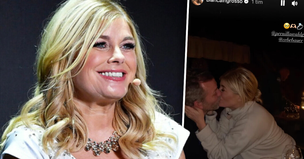 Här friar Christian Bauer till Pernilla Wahlgren