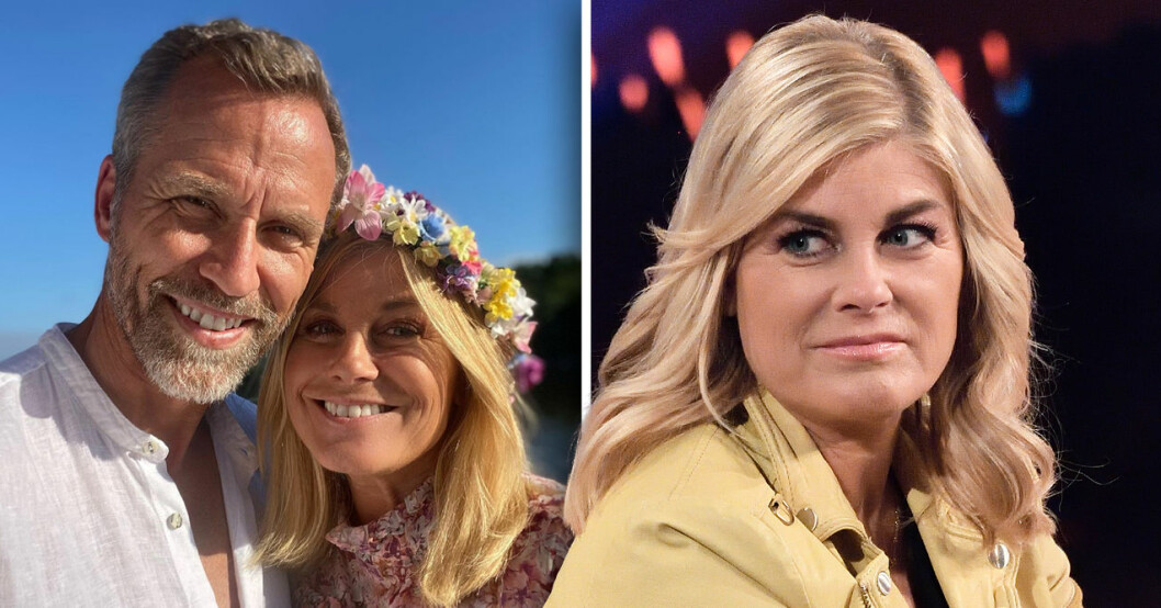 Pernilla och Christian. Pernilla Wahlgren och Christian Bauer.