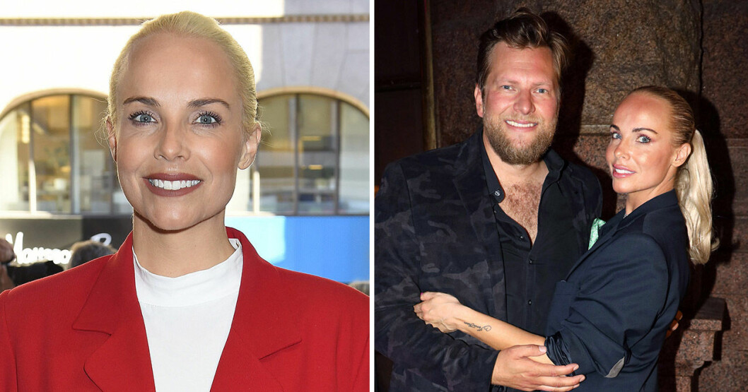 Till vänster: Marie Picasso på ett vimmel 2015. Till höger: Med Johan Petré på Noppes sommarfest 2019. Marie Picasso 2015 och 2019.