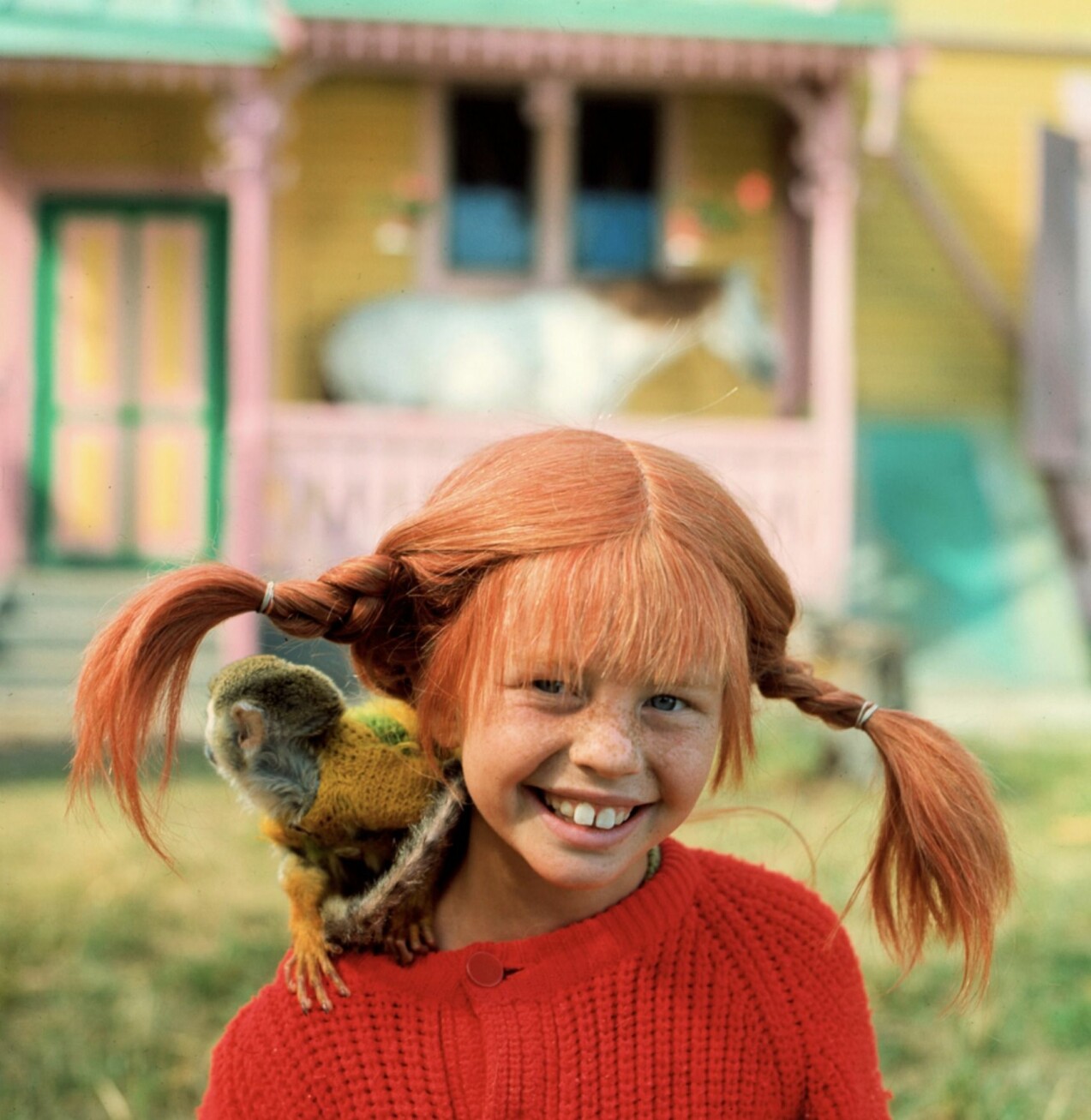 Inger Nilsson spelar rollen som Pippi Långstrump. Inger Nilsson som Pippi Långstrump