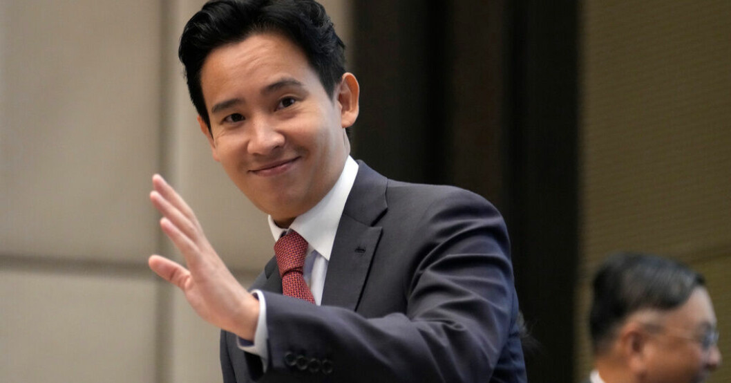 Pita Limjaroenrat bildade en koalition med åtta partier för att utmana det militära etablissemanget i Thailand. Arkivbild. Demokratisk kandidat kan stoppas i Thailand