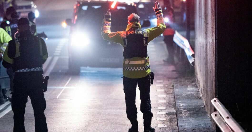 Polisen kontrollerade flera fordon. Arkivbild. Polisinsats mot mc-gäng i Växjö