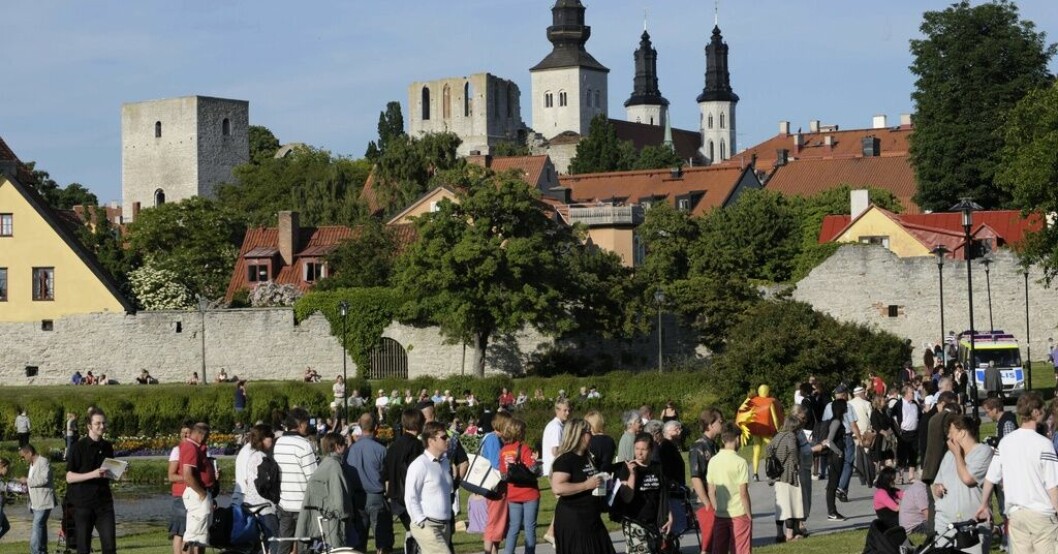 Polisen vill ha kontroll över luftrummet över Visby. Arkivbild. Flygförbud över Almedalen: "Ska ha kontroll"