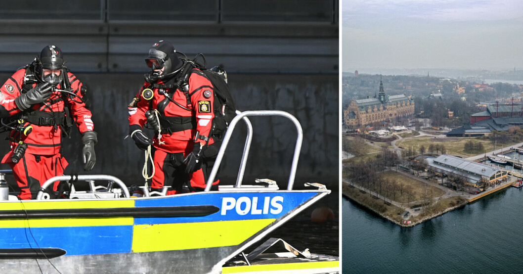 Polis söker i Karlbergskanalen